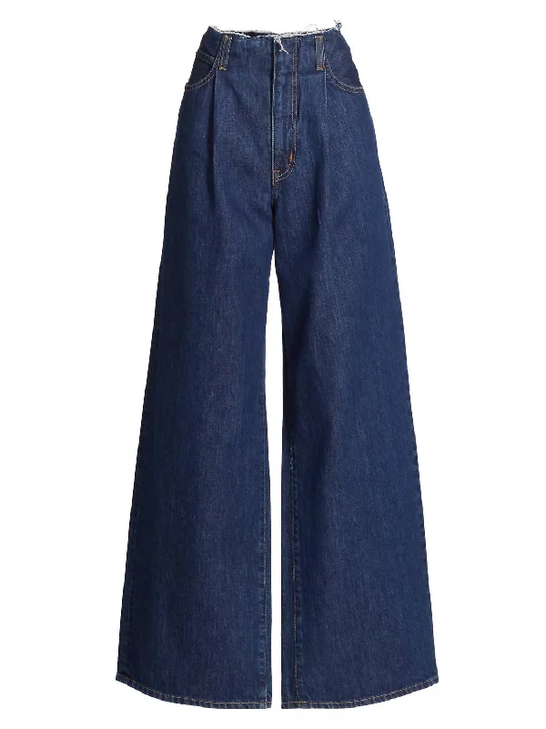 Bermuda Shorts Jeans for Modesty -Taylor Wide Leg Jeans In Infinite Dream