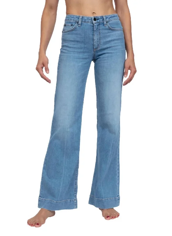 Business Jeans for Dressy -Juniper Wide Leg Jeans In Keel Over