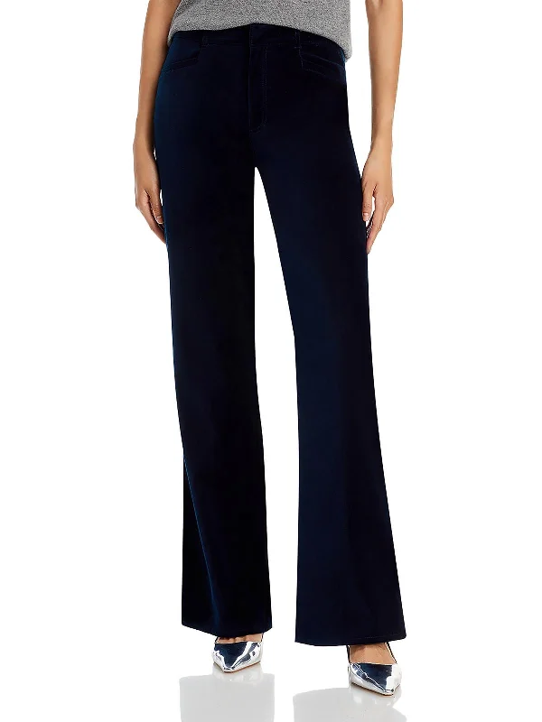 Birthday Jeans for Celebration -Leenah Womens Velour Straight Leg Jeans