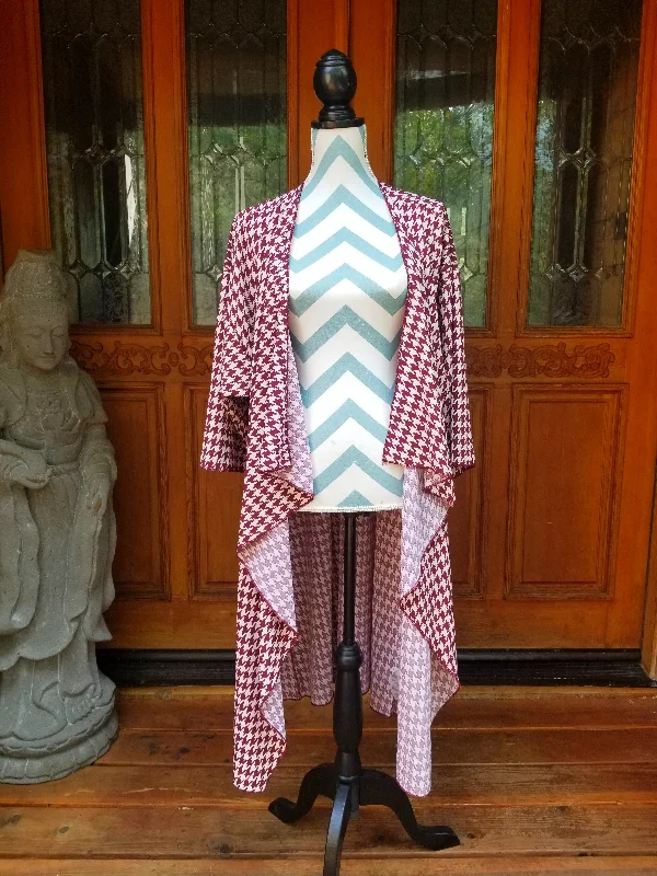 Off-shoulder Dresses for Feminine -LARGE LULAROE HOUNDSTOOTH DUSTER