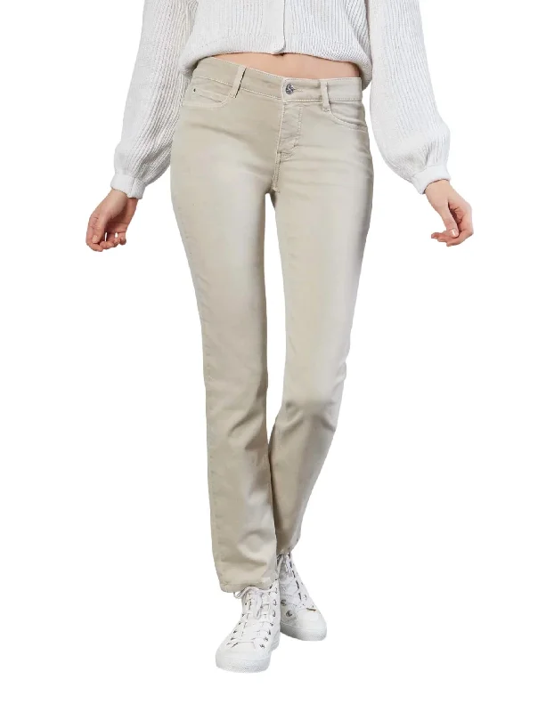 Luxury tight trousers for women with fine fabric and elegant tailoring -Dream Straight Leg Jean In Beige