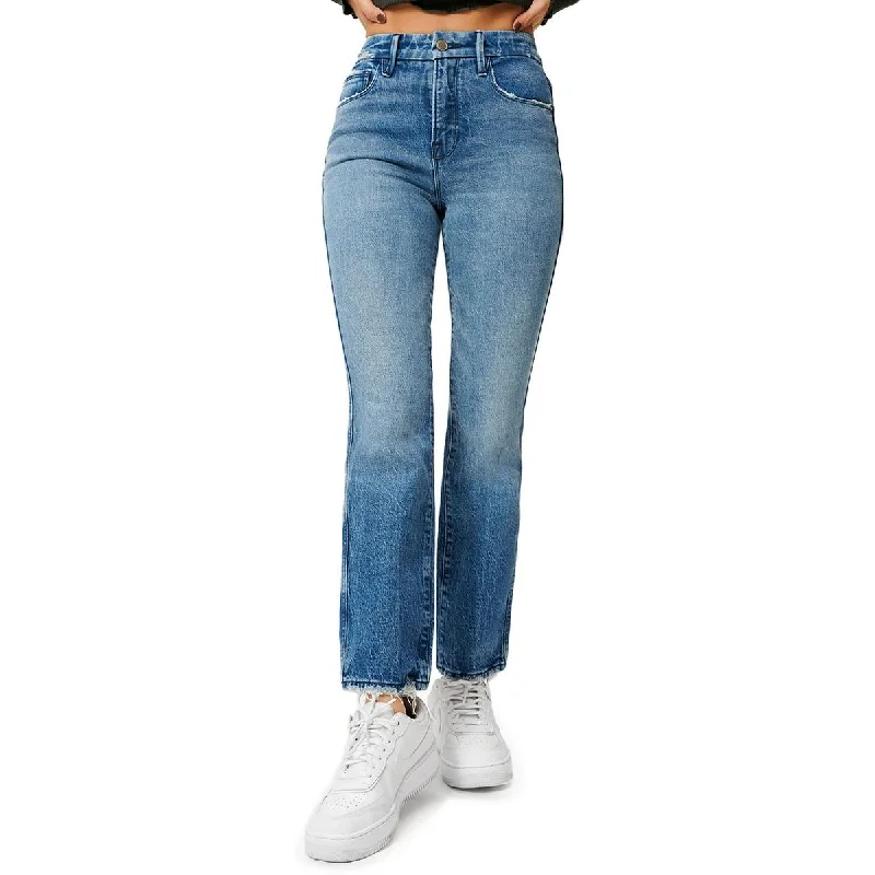 Fringed Jeans for Western -Womens High Rise Curvy Fit Straight Leg Jeans