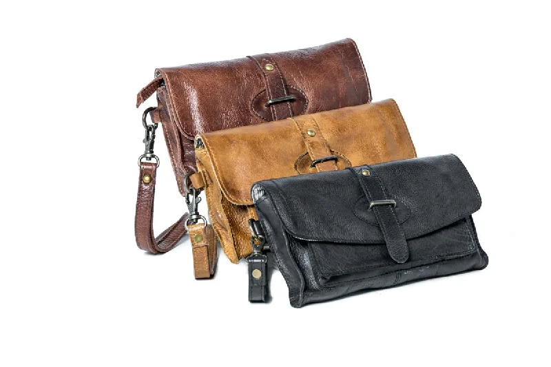 Handle bags with quilted leather for luxury -Rugged Hide Amber