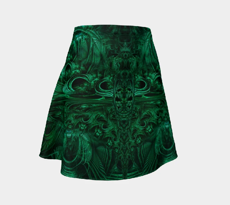 Short-sleeved Dresses for Summer -MEGANEUROPSIS FLARE SKIRT