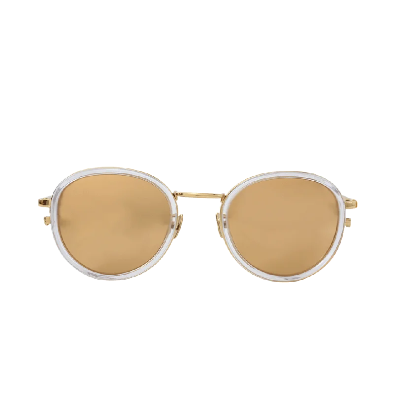 Affordable Glasses for Budget -Gold Oval Sunglasses