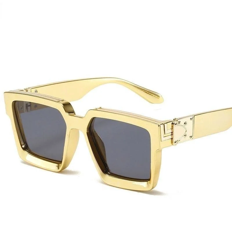 Abstract Glasses for Creative Look -Luxury Colorful Designer Square UV400 Sunglasses for Men