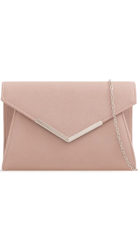 Handle bags with inner compartments for essentials -Lucy Clutch- Nude