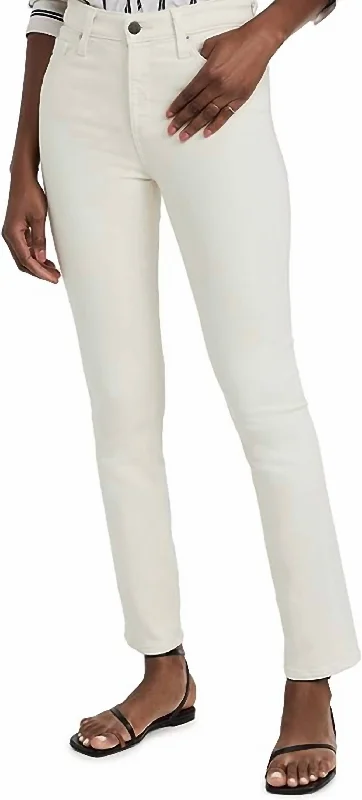 Organic Jeans for Natural -Mari Straight Leg Jeans In White Cream