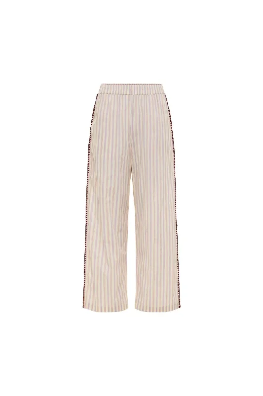 Tight-fitting trousers for men with stretchable material for flexibility and comfort -Women's Lou Pants In Striped