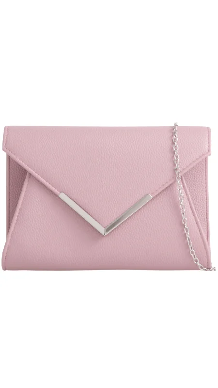 Handle bags with drawstring accents for style -Lucy Clutch- Dusty Pink