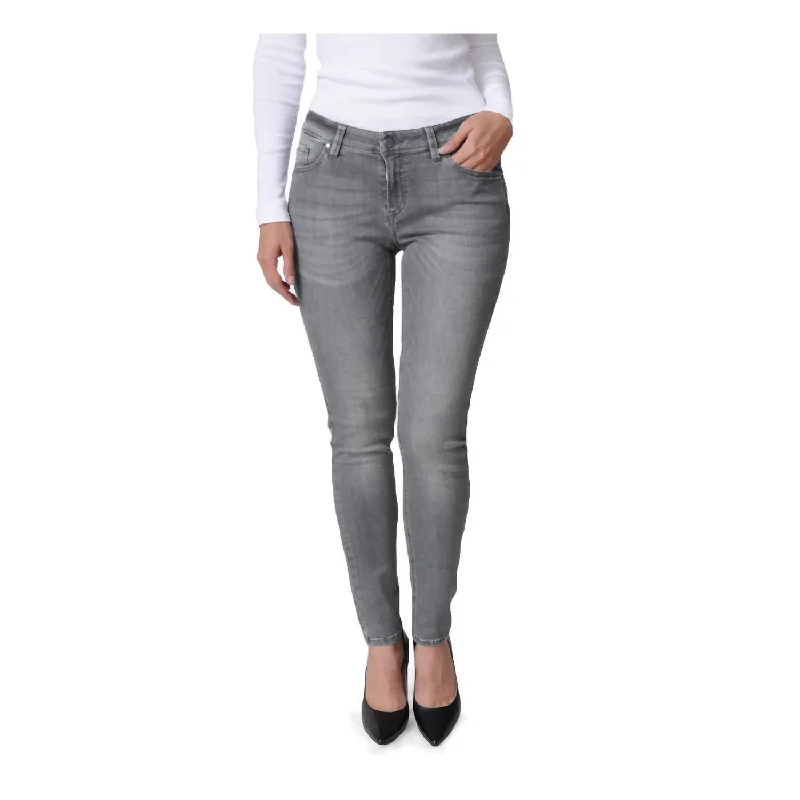 Stonewashed Jeans for Softness -Sinty Slim Leg Jeans In Grey