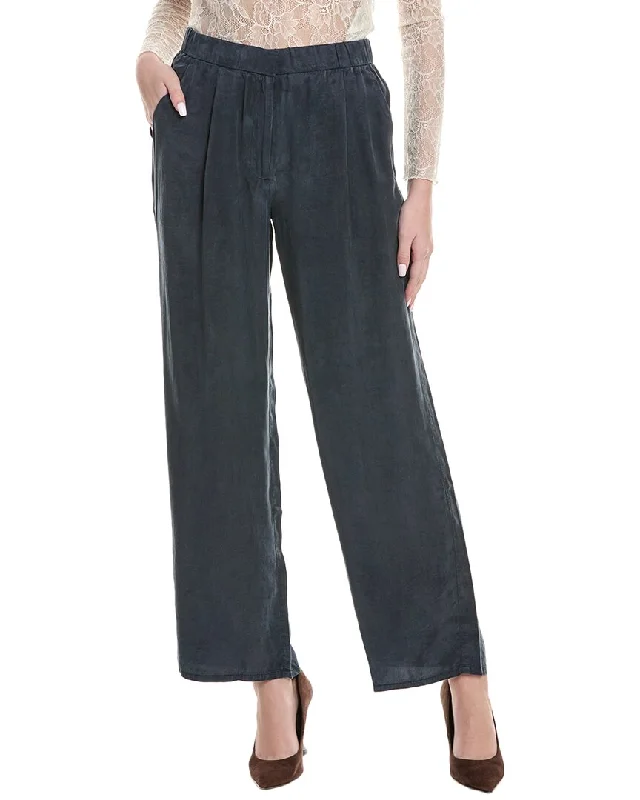 High-waisted tight trousers for women with pleated front and polished design -EILEEN FISHER High Waisted Flare Pant