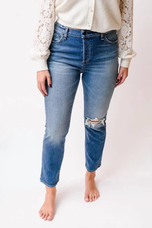 Christmas Jeans for Seasonal -High Rise Straight Leg Jeans In Main