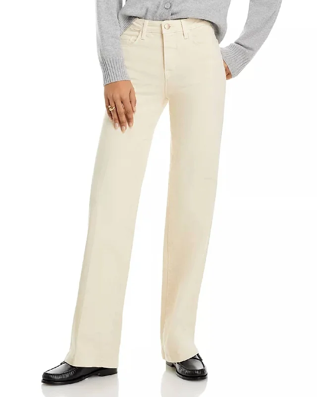 Dance Jeans for Movement -Clayton High Rise Wide Leg Jeans In Oat