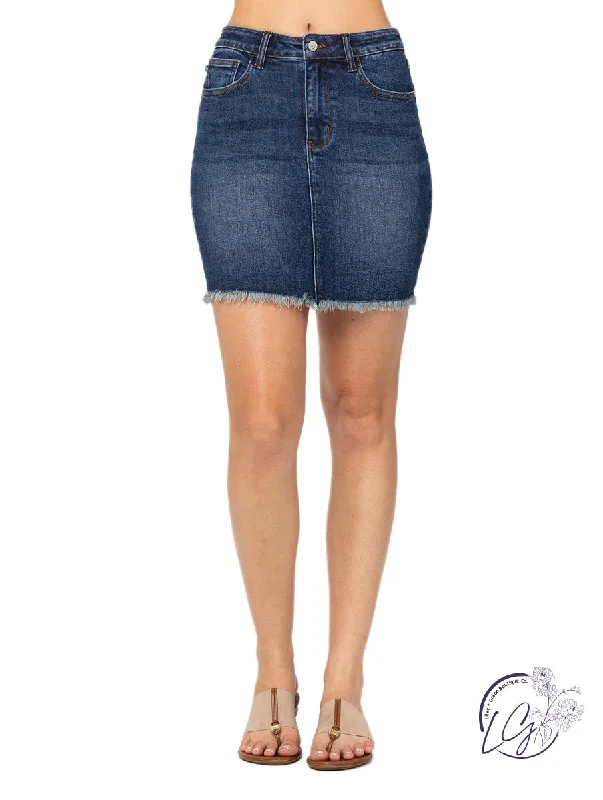 Contemporary Dresses for Fashion -Lea High-Rise Denim Skirt By Judy Blue