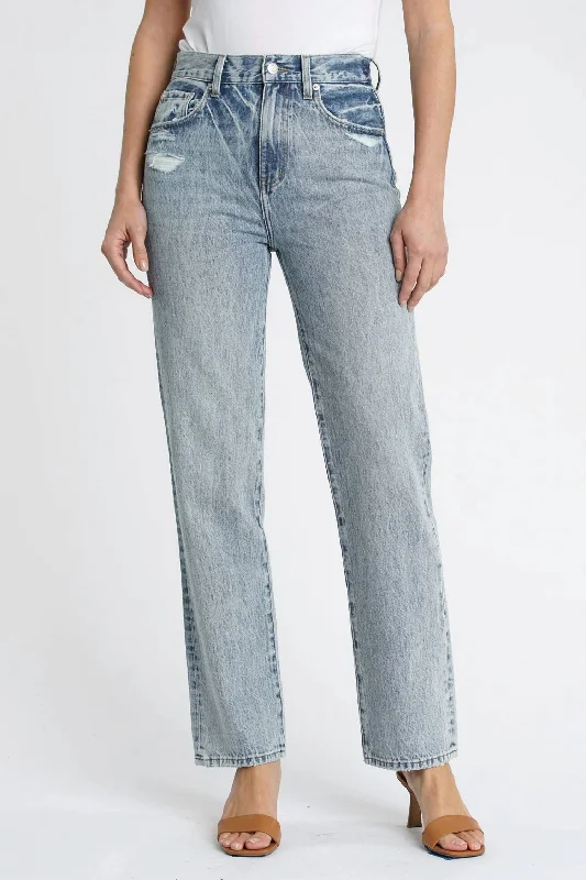 White Jeans for Fresh Look -Cassie Super High Rise Straight Leg Jeans In Bowery