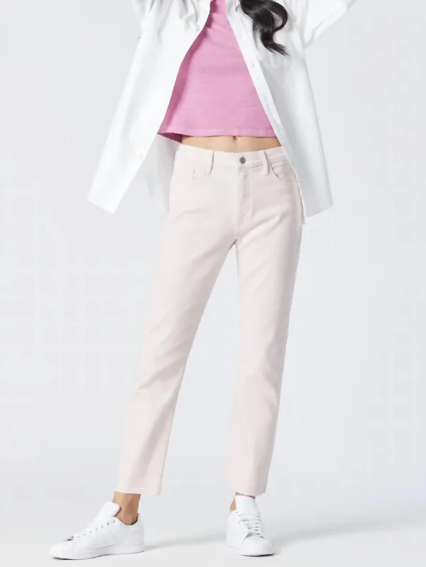 Shorts Jeans for Hot Days -Viola Cropped Straight Leg Jeans In Orchid Tint La Vintage