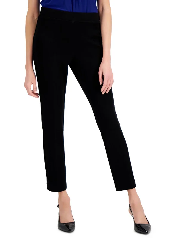 Tight trousers for men with zip fly and flat-front design for a polished look -Womens Slim High Rise Ankle Pants