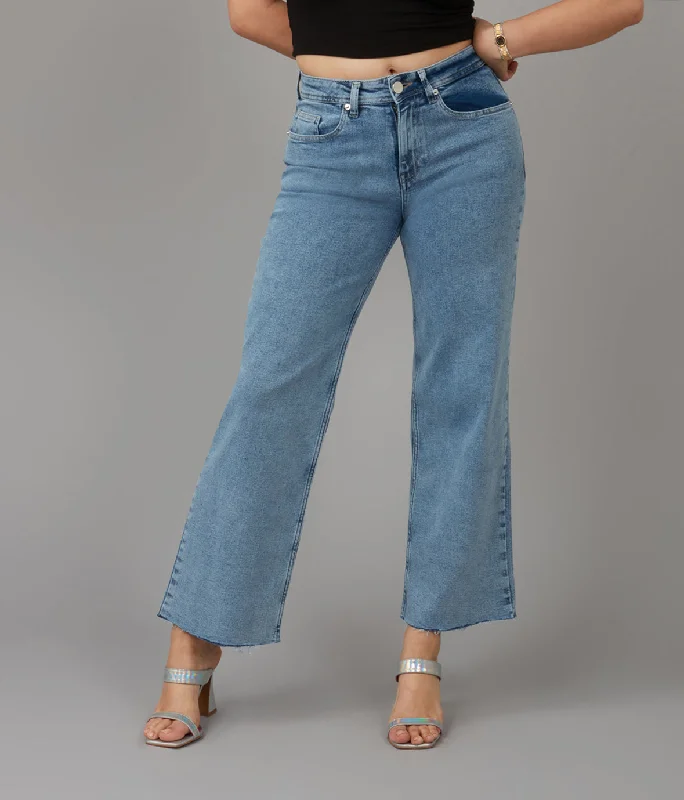 Boyfriend Jeans for Relaxed -Women's COLETTE-VIB High Rise Wide Leg Jeans