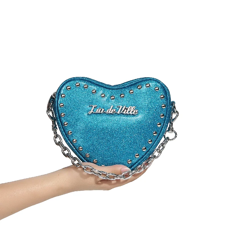 Handle bags with elegant gold-tone hardware -Tainted Love Tiny Tote - Villain Blue