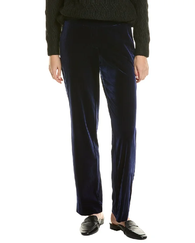 Tight trousers for women with side slits and ankle-length design for chic style -Jones New York Velour Pant