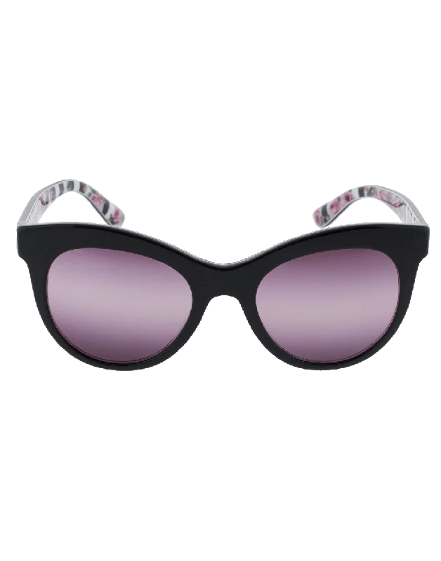 Gradient Sunglasses for Visual Appeal -Rose Print Sunglasses