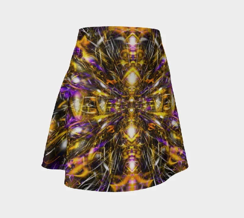 High-waisted Dresses for Flatter -DIAMONDS AND THUNDERBOLTS FLARE SKIRT