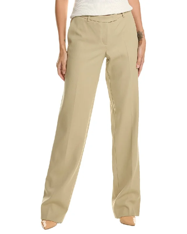 Bold color tight trousers for women with bright hues and daring style choices -Michael Kors Collection Carolyn Gabardine Wool Trouser