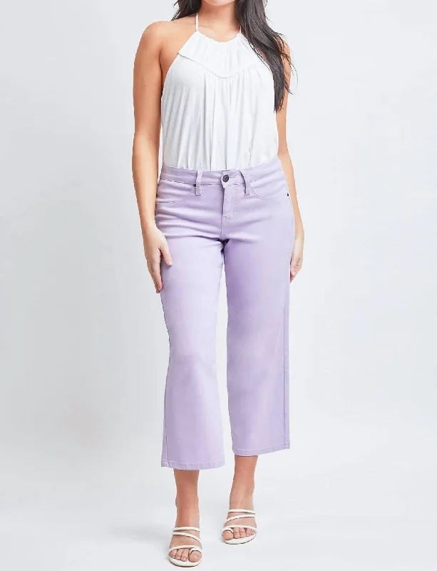 Capri Jeans for Beach Style -Missy High-Rise Hyperstretch Wide Leg Jeans In Lavender