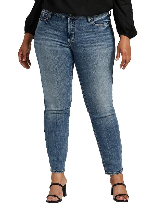 Hunting Jeans for Woods -Suki Womens Mid-Rise Curvy Fit Straight Leg Jeans