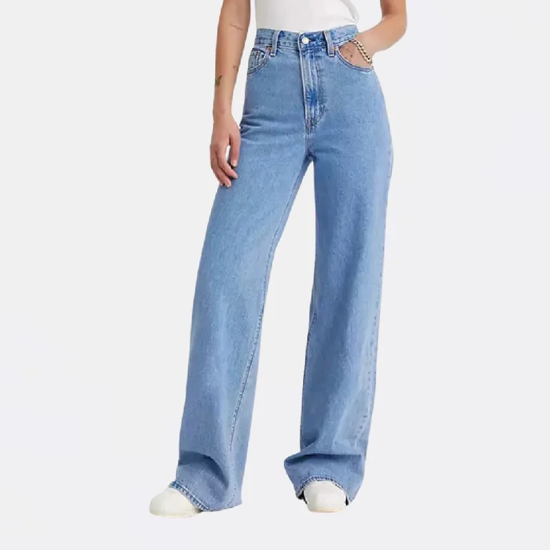 Skinny Jeans for Slim Fit -Ribcage Wide Leg Jeans (Splash Zone)