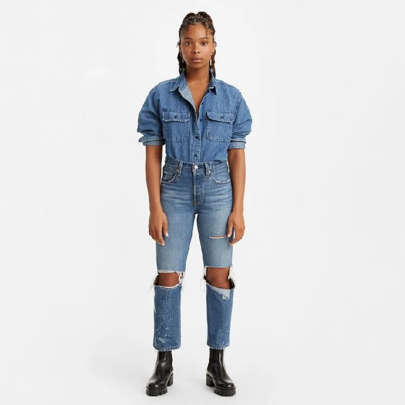 Raw Hem Jeans for Trendy -501 Original Cropped Jeans (Athens Ranker)