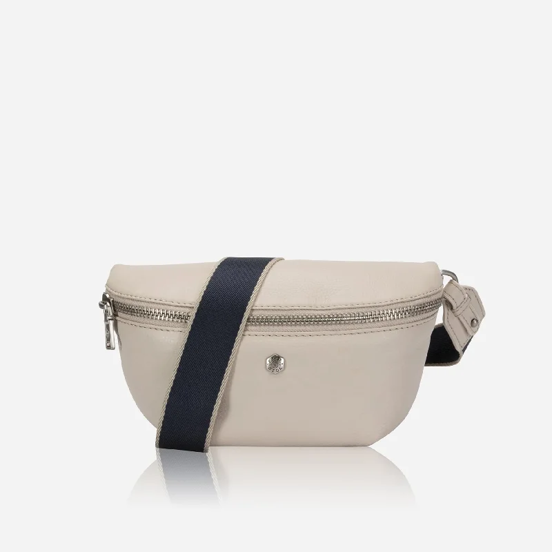 Handle bags with sturdy canvas for longevity -Osaka Slim Ladies Leather Waist Bag, Driftwood