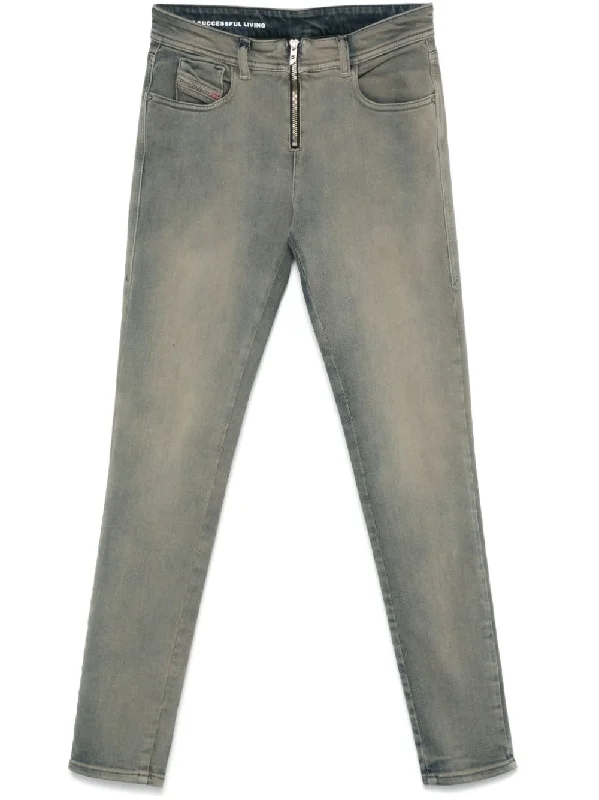 Soft wool tight trousers for women with cozy, refined fabric for cold weather -Diesel Women's Jeans