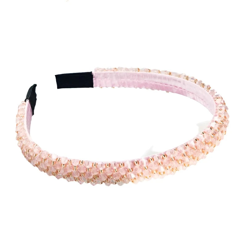 Handle bags with lightweight nylon for ease -Blush Sparkle Hairband