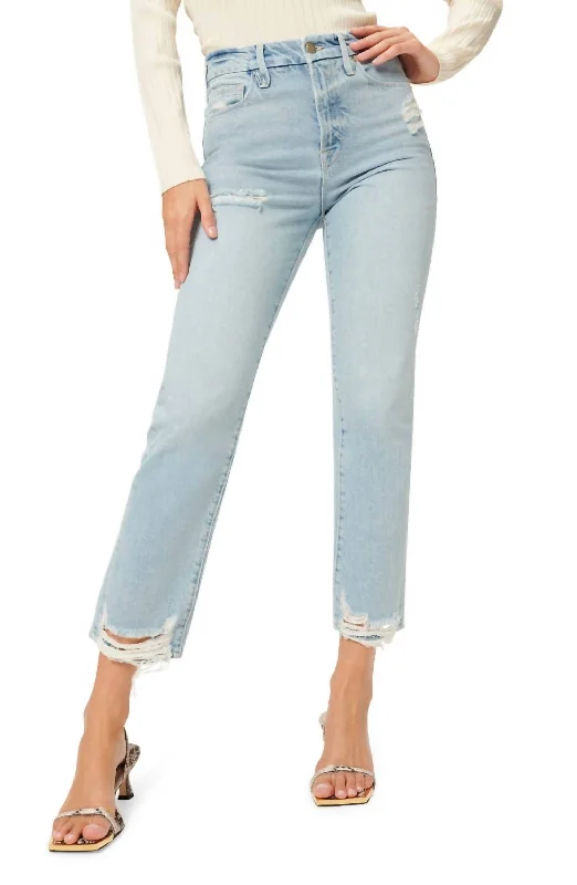 White Jeans for Fresh Look -Boy Distressed Straight Leg Jeans In Blue