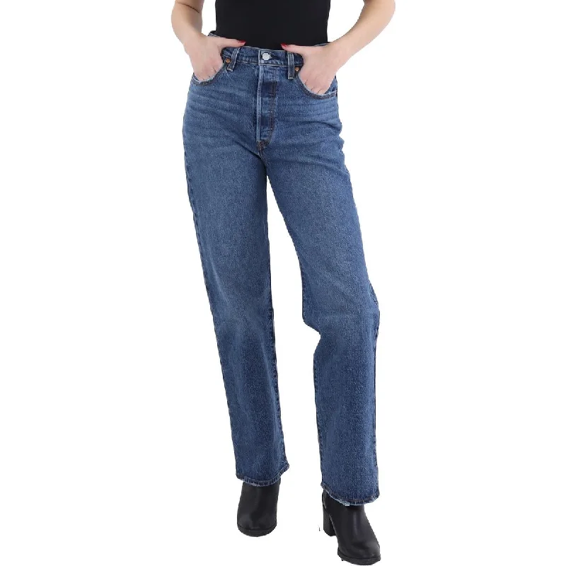 Fishing Jeans for Water -Womens High Rise Stretch Straight Leg Jeans