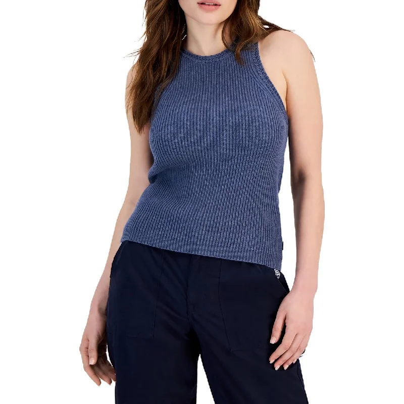 A-line Skirt Jeans for Grace -Tommy Jeans Womens Claremont Crochet Trim Knit Tank Top Sweater