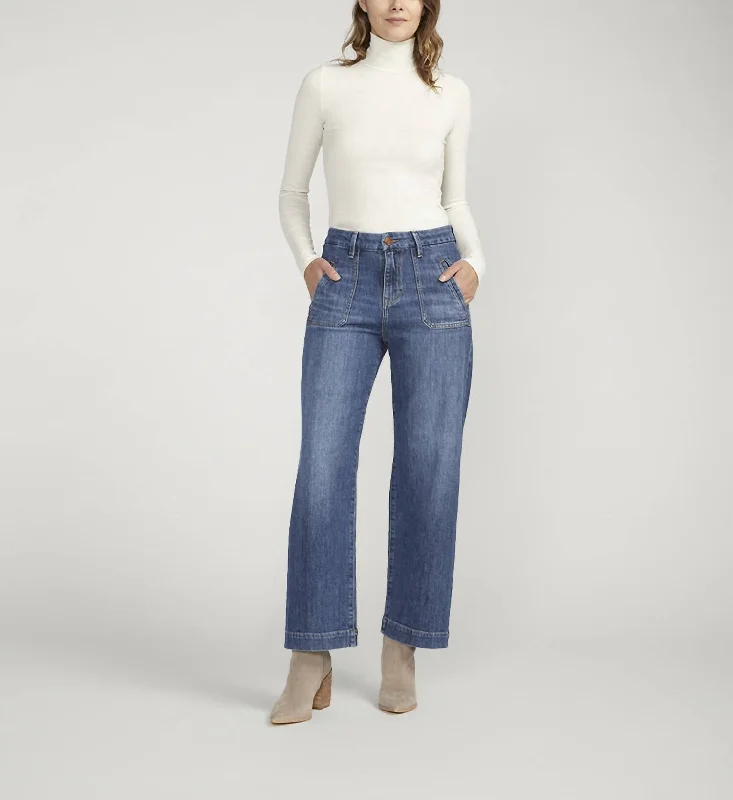 Fashion Jeans for Trendsetter -Sophia High Rise Wide Leg Jeans In Tidal