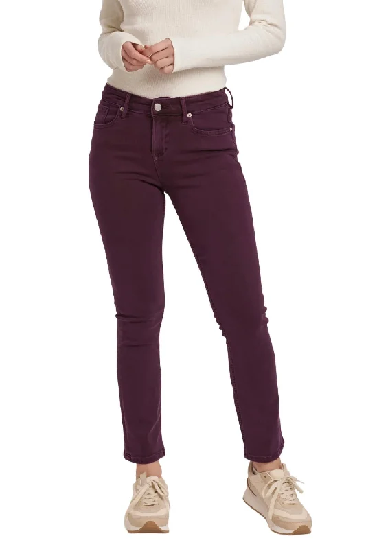 Holiday Jeans for Festive -Mid Rise Blaire Straight Leg Jeans In Morsaki