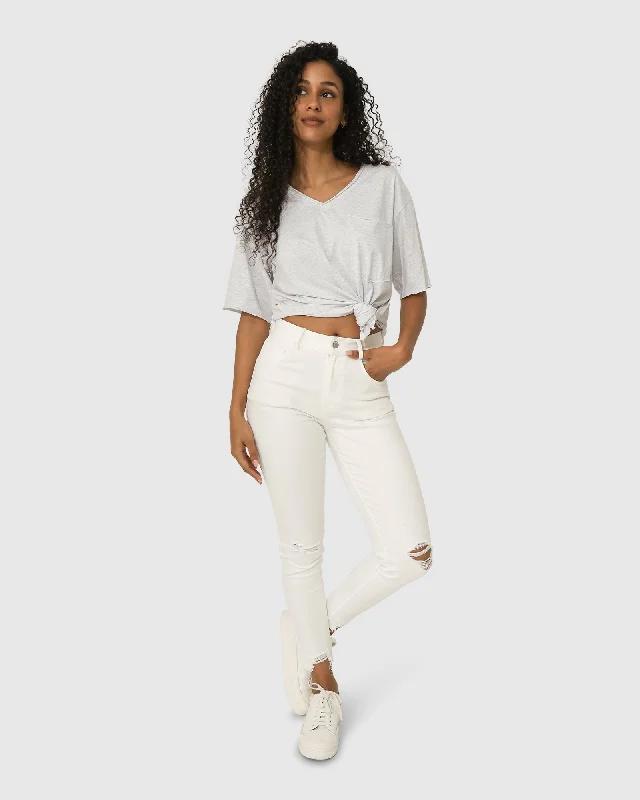 Comfortable tight trousers for women with soft cotton fabric and stretch -Skinny Dip