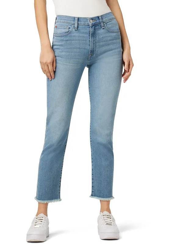 Birthday Jeans for Celebration -Blair Womens High Rise Cropped Straight Leg Jeans