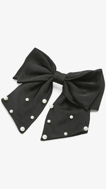 Handle bags with wide openings for access -Rapu Black Hairbow