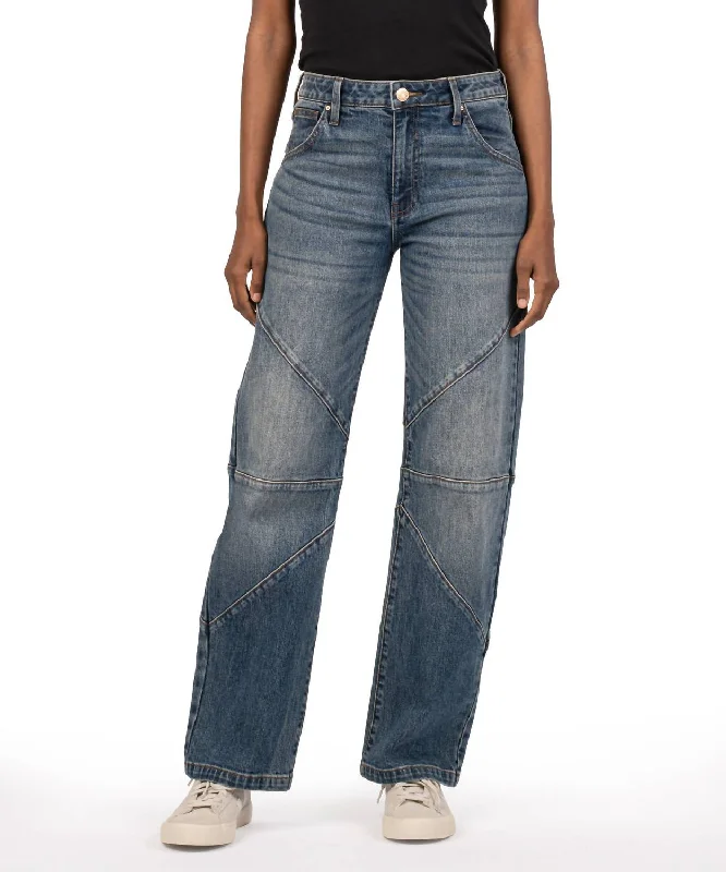 Club Jeans for Social -Sienna High Rise Wide Leg Jeans In Dark Base Wash