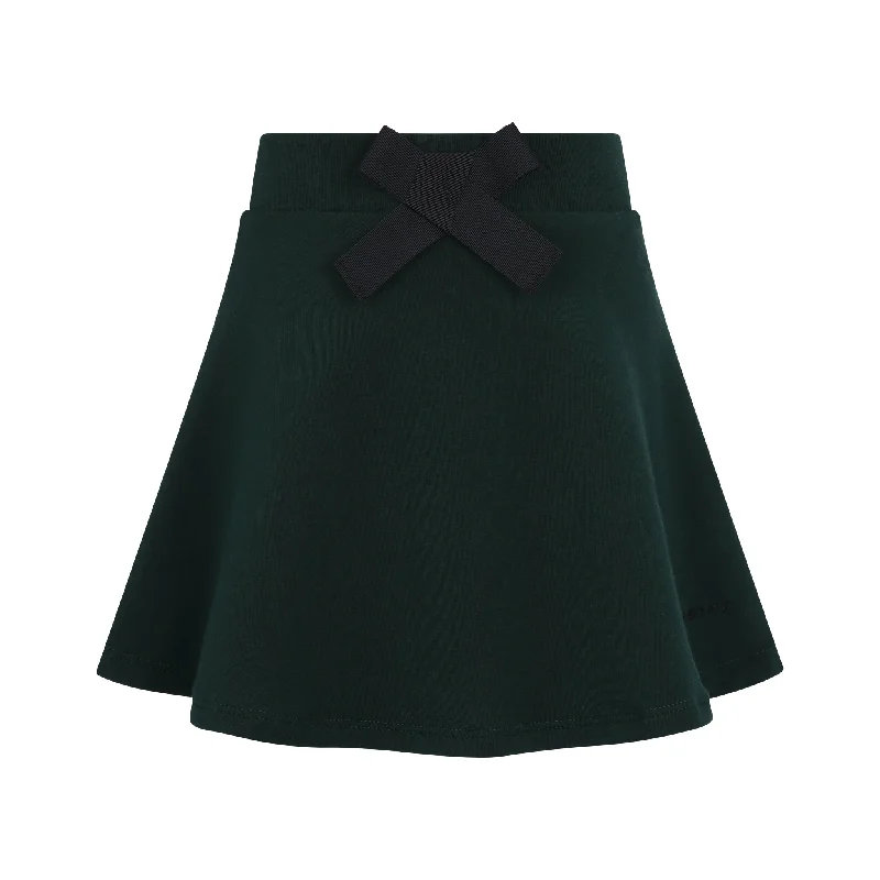 Wool Dresses for Warmth -Little Parni Green Girls Short Skirt W Little Parni (K462)