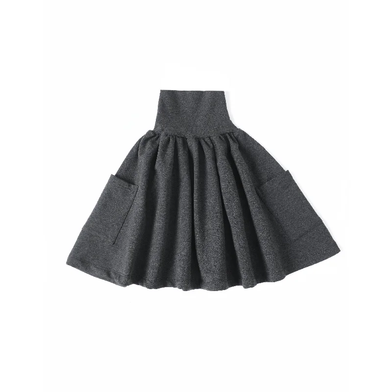 Ball Gown Dresses for Glamour -Anecdote Charcoal High Waisted Skirt With Pockets