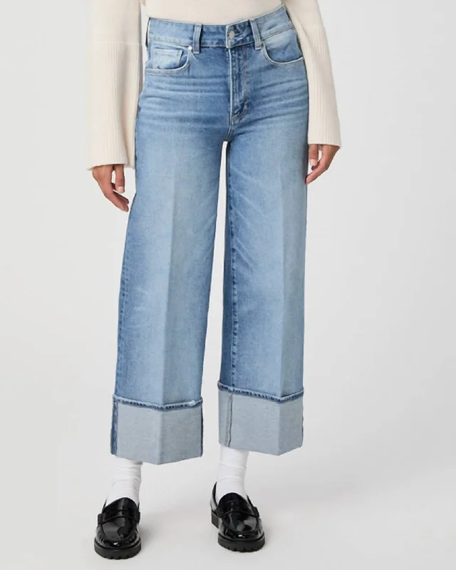 Boyfriend Jeans for Relaxed -Sasha Ankle Wide Leg Jeans In Walk Of Fame