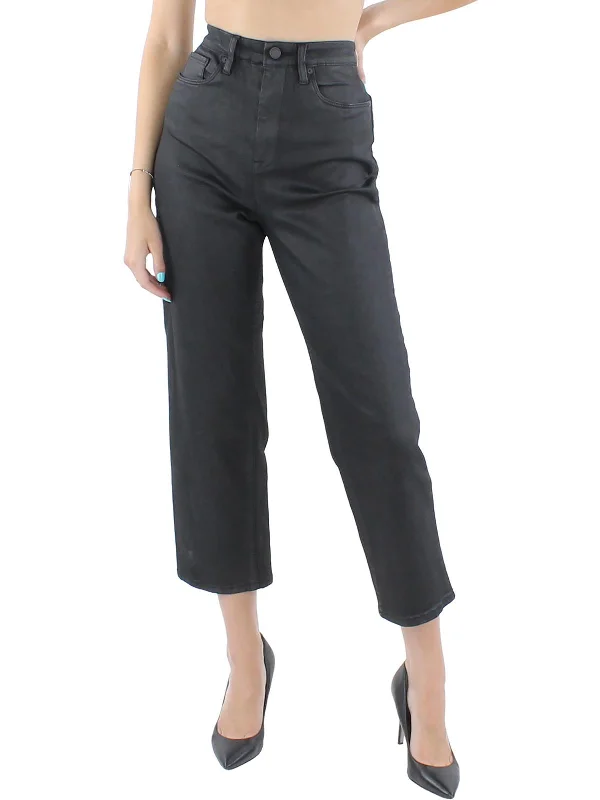 Pencil Skirt Jeans for Sophistication -The Baxter Womens Denim Crop Straight Leg Jeans