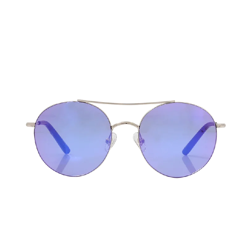 Abstract Glasses for Creative Look -Rounded Mirror Sunglasses