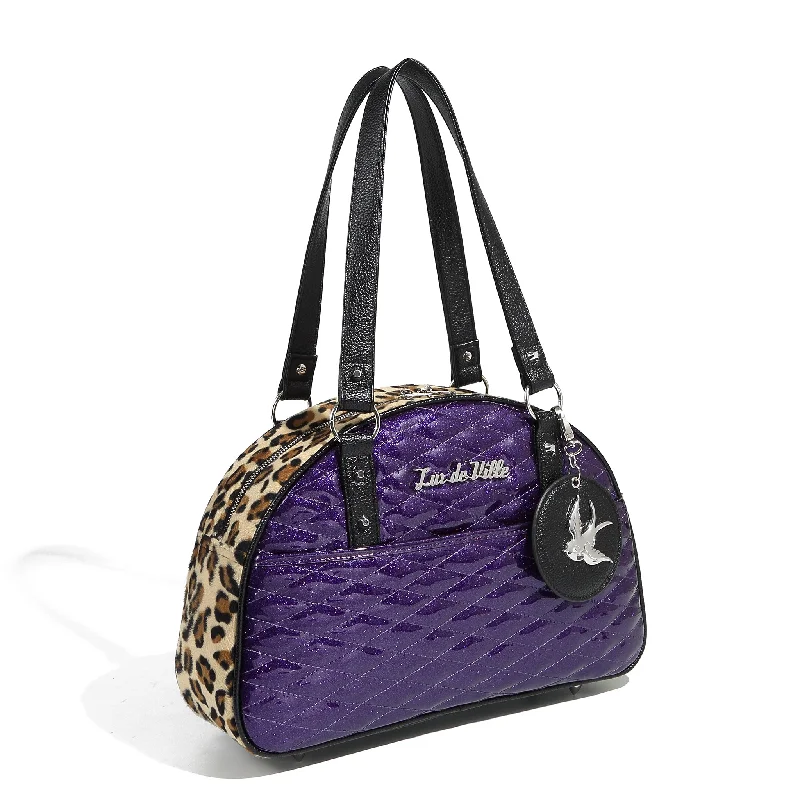 Handle bags with lightweight fabric for ease -Poisonous Purple Love Bird Tote